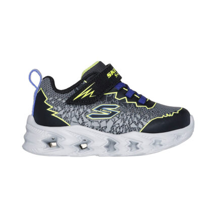 Skechers S Lights Vortex 2.0 - Zorento Βρεφικά Sneakers με Φωτάκια Ασημί / Μαύρο / Μπλε