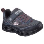 Skechers S Light: Vortex 2.0 Παιδικά Sneakers με Φωτάκια Μαύρα / Γκρι