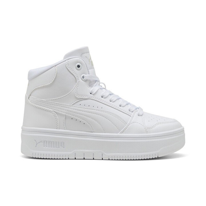 Puma Rebound Femme Mid Γυναικεία Μποτάκια Λευκά
