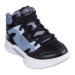 Skechers Court Hype - Street-Hooper Παιδικά Παπούτσια Μπάσκετ με Κορδόνια Μπλε / Σιελ