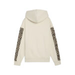 Puma Ess Graphic Animal Comfort Hoodie FL Γυναικείο Φούτερ με Κουκούλα Μπεζ / Λεοπάρ