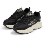 FFW0585 80010 Fila Skye Zp Γυναικεία Sneakers Μαύρα / Λεοπάρ