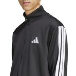 adidas Sportswear Basic 3-Stripes French Terry Track Suit Ανδρικό Σετ Φόρμας με Ζακέτα Μαύρο