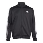adidas Sportswear Basic 3-Stripes French Terry Track Suit Ανδρικό Σετ Φόρμας με Ζακέτα Μαύρο