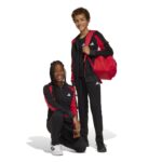 adidas Seasonal Essentials Colorblock Track Suit Kids Παιδικό Σετ με Κουκούλα Μαύρο / Κόκκινο