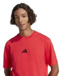 adidas Essentials Small Logo Single Jersey Tee Ανδρικό Κοντομάνικο Κόκκινο