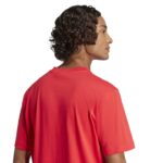 adidas Essentials Small Logo Single Jersey Tee Ανδρικό Κοντομάνικο Κόκκινο