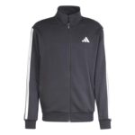 adidas Sportswear Basic 3-Stripes Fleece Track Suit νδρικό Σετ Φόρμας με Ζακέτα Μαύρο