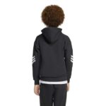 adidas Future Icons 3-Stripes Full-Zip Hooded Track Jacket Kids Παιδική Ζακέτα Μαύρη