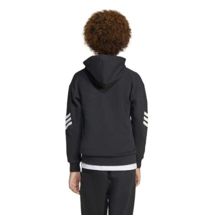 adidas Future Icons 3-Stripes Full-Zip Hooded Track Jacket Kids Παιδική Ζακέτα Μαύρη