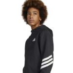 adidas Future Icons 3-Stripes Full-Zip Hooded Track Jacket Kids Παιδική Ζακέτα Μαύρη