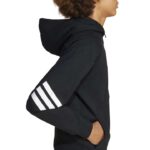 adidas Future Icons 3-Stripes Full-Zip Hooded Track Jacket Kids Παιδική Ζακέτα Μαύρη