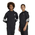 adidas Future Icons 3-Stripes Full-Zip Hooded Track Jacket Kids Παιδική Ζακέτα Μαύρη