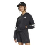 adidas Future Icons 3-Stripes Full-Zip Hooded Track Jacket Kids Παιδική Ζακέτα Μαύρη