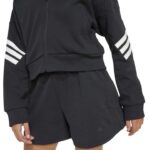 adidas Future Icons 3-Stripes Full-Zip Hooded Track Jacket Kids Παιδική Ζακέτα Μαύρη