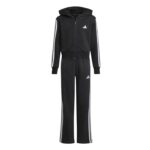 adidas Essentials Track Suit Kids Παιδικό Σετ Φόρμας με Παντελόνι Καμπάνα και Ζακέτα Μαύρο