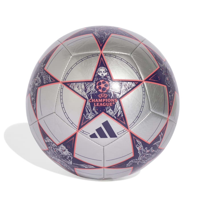 adidas UCL Club 25/26 Ball Μπάλα Ποδοσφαίρου Ασημί / Μοβ