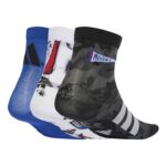 adidas Logo 3 Pairs Per Pack Socks Kids Βρεφικές Κάλτσες Μπλέ / Λευκές / Μαύρες