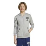adidas Seasonals Essentials Collegiate Typography Full-Zip Hoodie Παιδική Ζακέτα Γκρι
