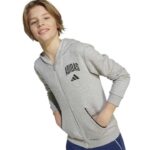 adidas Seasonals Essentials Collegiate Typography Full-Zip Hoodie Παιδική Ζακέτα Γκρι