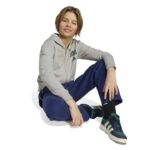 adidas Seasonals Essentials Collegiate Typography Full-Zip Hoodie Παιδική Ζακέτα Γκρι
