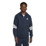 adidas Future Icons 3-Stripes Full-Zip Hooded Track Jacket Kids Παιδική Ζακέτα Μπλε