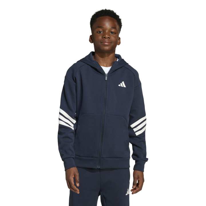 adidas Future Icons 3-Stripes Full-Zip Hooded Track Jacket Kids Παιδική Ζακέτα Μπλε