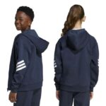 adidas Future Icons 3-Stripes Full-Zip Hooded Track Jacket Kids Παιδική Ζακέτα Μπλε