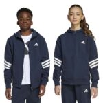 adidas Future Icons 3-Stripes Full-Zip Hooded Track Jacket Kids Παιδική Ζακέτα Μπλε