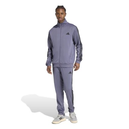 adidas Sportswear Basic 3-Stripes Tricot Track Suit Σετ Φόρμας Γυαλιστερό Mωβ