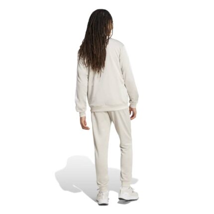 adidas Sportswear Basic 3-Stripes French Terry Track Suit Ανδρικό Σετ Φόρμας με Ζακέτα Μπεζ
