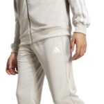 adidas Sportswear Basic 3-Stripes French Terry Track Suit Ανδρικό Σετ Φόρμας με Ζακέτα Μπεζ
