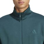 adidas Sportswear Basic 3-Stripes Fleece Track Suit Ανδρικό Σετ Φόρμας με Ζακέτα Πράσινο