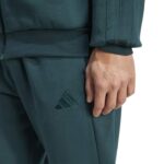adidas Sportswear Basic 3-Stripes Fleece Track Suit Ανδρικό Σετ Φόρμας με Ζακέτα Πράσινο