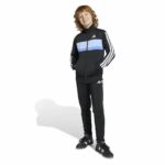 adidas Seasonal Essentials Tiberio 3-Stripes Tricot Track Suit Kids Παιδικό Σετ Μαύρο / Σιέλ