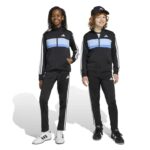 adidas Seasonal Essentials Tiberio 3-Stripes Tricot Track Suit Kids Παιδικό Σετ Μαύρο / Σιέλ