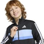 adidas Seasonal Essentials Tiberio 3-Stripes Tricot Track Suit Kids Παιδικό Σετ Μαύρο / Σιέλ