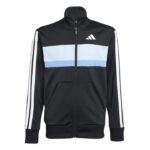 adidas Seasonal Essentials Tiberio 3-Stripes Tricot Track Suit Kids Παιδικό Σετ Μαύρο / Σιέλ