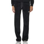 Body Action Basic Velour Pants Black Γυναικείο Παντελόνι Βελούδο Μαύρο