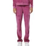 Body Action Basic Velour Pants Magenta Quartz Γυναικείο Παντελόνι Βελούδο Ματζέντα