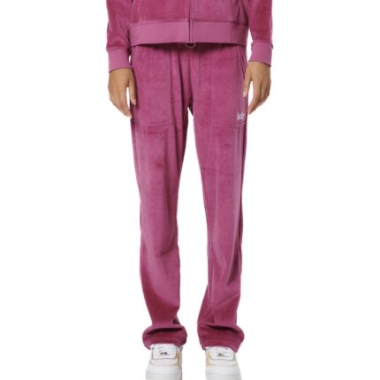 Body Action Basic Velour Pants Magenta Quartz Γυναικείο Παντελόνι Βελούδο Ματζέντα