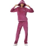 Body Action Basic Velour Pants Magenta Quartz Γυναικείο Παντελόνι Βελούδο Ματζέντα