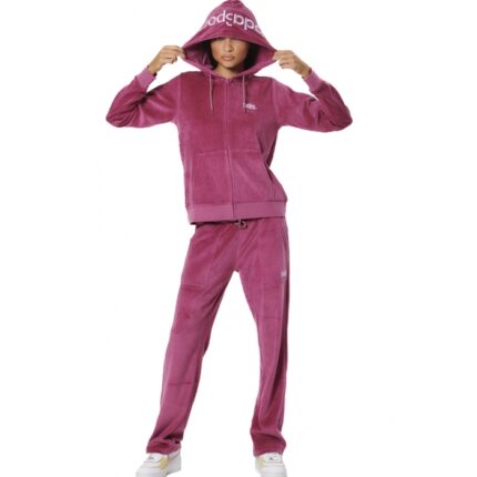 Body Action Basic Velour Pants Magenta Quartz Γυναικείο Παντελόνι Βελούδο Ματζέντα