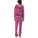 Body Action Basic Velour Pants Magenta Quartz Γυναικείο Παντελόνι Βελούδο Ματζέντα