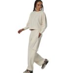 Body Action Wide-Leg Cargo Women's Trousers Salt Ecru Γυναικείο Παντελόνι Εκρού