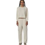 Body Action Wide-Leg Cargo Women's Trousers Salt Ecru Γυναικείο Παντελόνι Εκρού