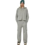 Body Action Wide-Leg Cargo Women's Trousers Fog Green Γυναικείο Παντελόνι Λαδί
