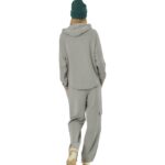 Body Action Wide-Leg Cargo Women's Trousers Fog Green Γυναικείο Παντελόνι Λαδί
