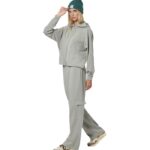 Body Action Wide-Leg Cargo Women's Trousers Fog Green Γυναικείο Παντελόνι Λαδί