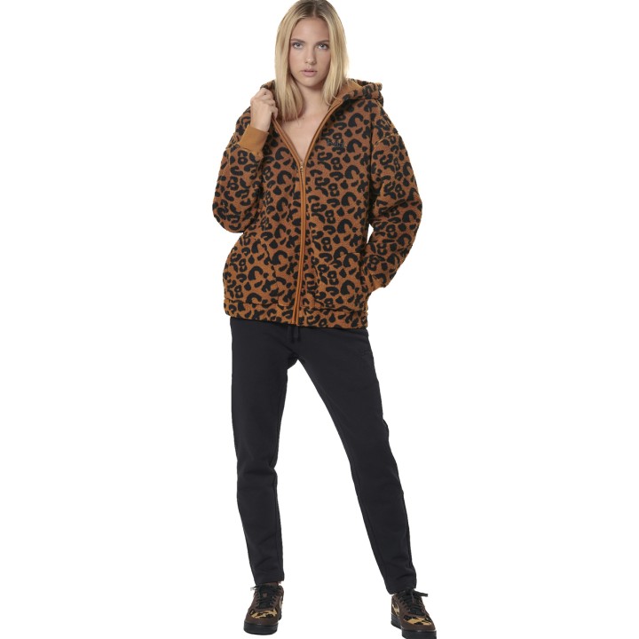 Body Action Γυναικείο Παντελόνι Φόρμας Fleece Μαύρο